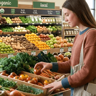 Fresh produce at a market